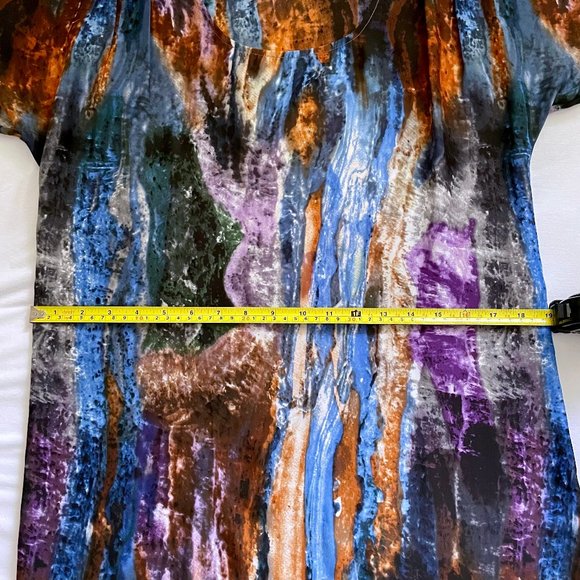 silence + noise marble satin t-shirt dress - Picture 7 of 8